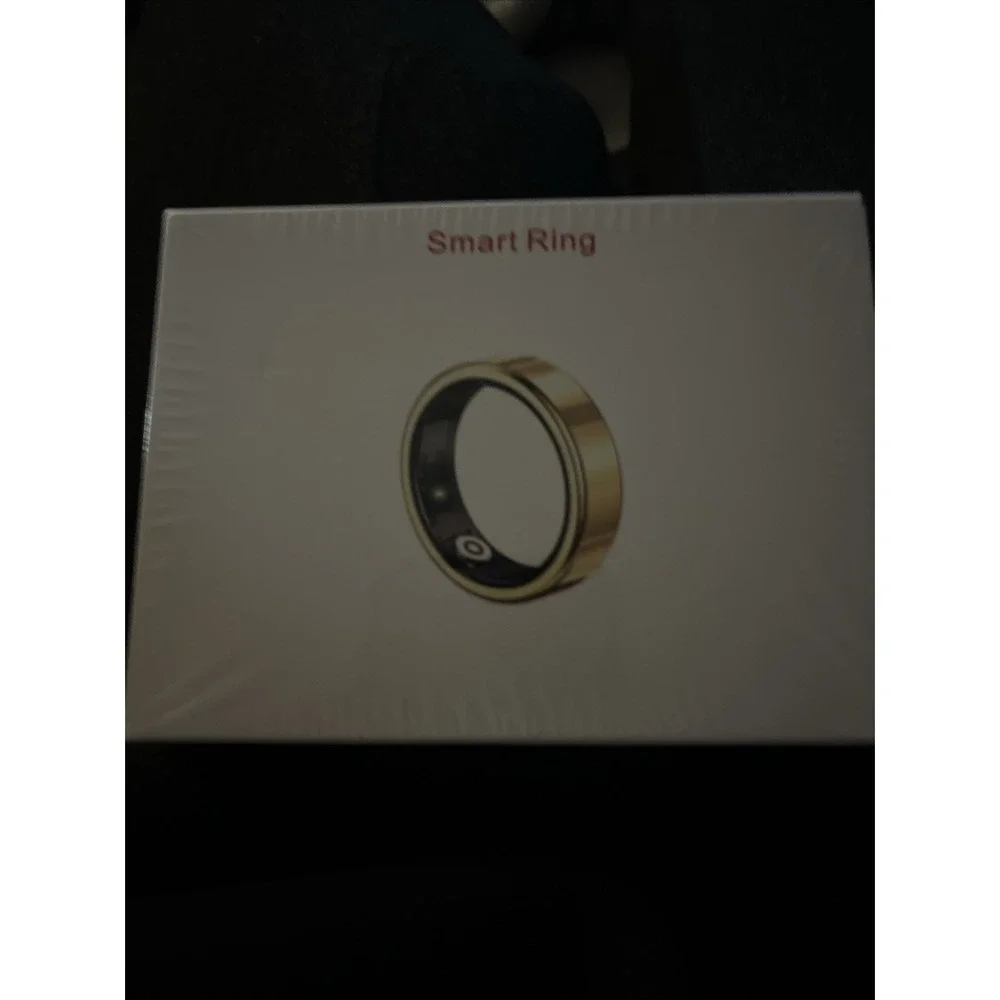JRing Smart Ring Heart Rate Monitor Blood Oxygen Sleep Tracker Size 9‎ Black